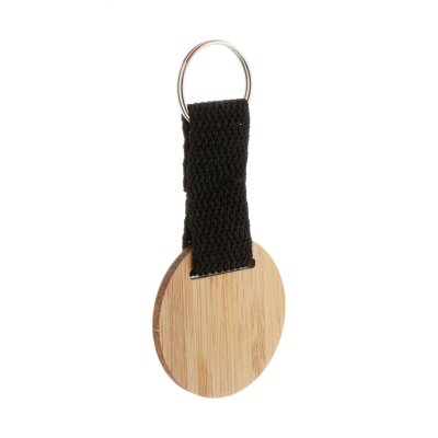 BAMBOO KEYRING, ROUND in Natural