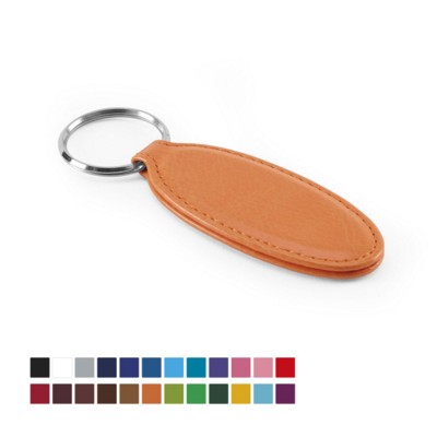 BELLUNO PU OVAL KEYRING in Soft Touch Leatherette