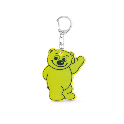 BERRY NEON FLUORESCENT FLUORESCENT KEYRING in Yellow