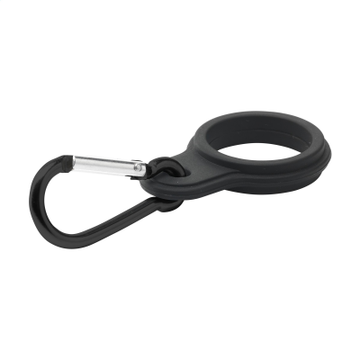 BOTTLE CARABINER CARRYING LOOP FOR DRINK BOTTLE in Black