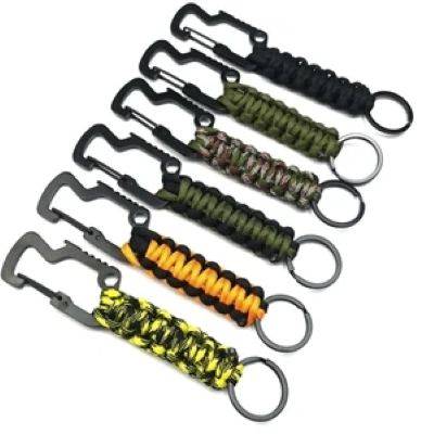 BRAIDED PARACORD KEYRING CHAIN CLIP