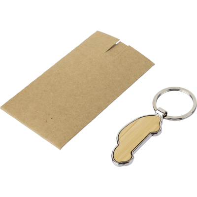 CAR KEYRING in Brown