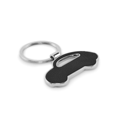 CAR SHAPE KEYRING in Black