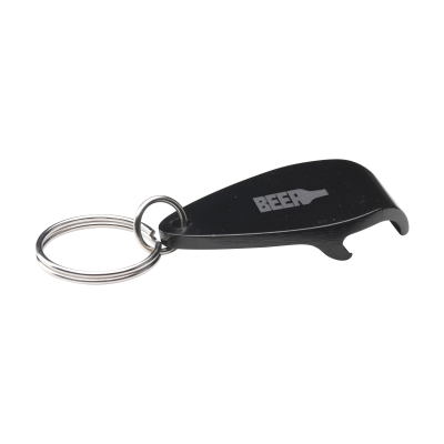 CARRERA GRS RECYCLED ALUMINIUM METAL OPENER  &  KEYRING in Black