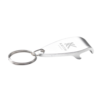 CARRERA GRS RECYCLED ALUMINIUM METAL OPENER  &  KEYRING in Silver