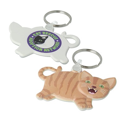 CAT SHAPE FUNKEYS KEYRING