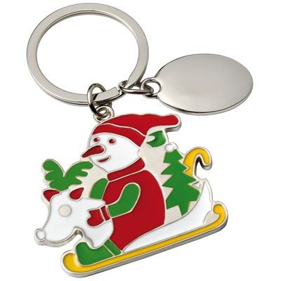 CHRISTMAS SLEIGH METAL KEYRING