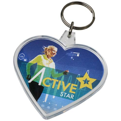 COMBO HEART-SHAPED KEYRING CHAIN