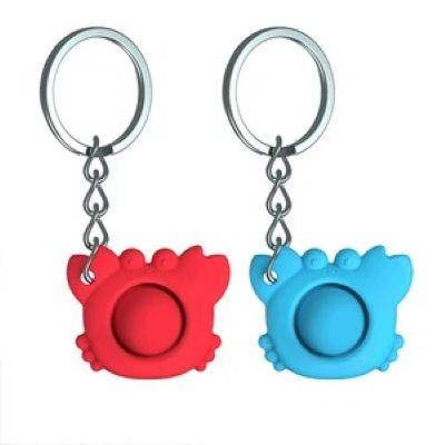 CRAB FIDGET DIMPLE KEYRING CHAIN