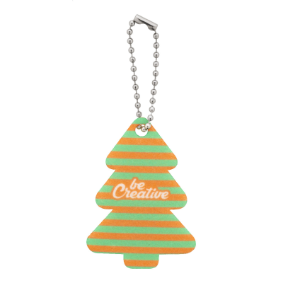 CUSTOM CHRISTMAS KEYRING, CHRISTMAS TREE in White