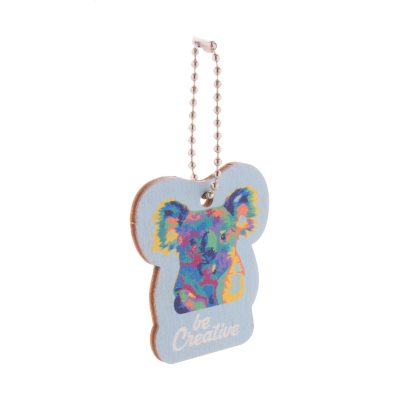 CUSTOM KEYRING in Natural