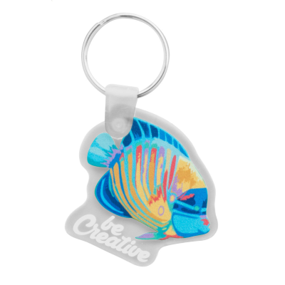 CUSTOM MADE KEYRING in Clear Transparent