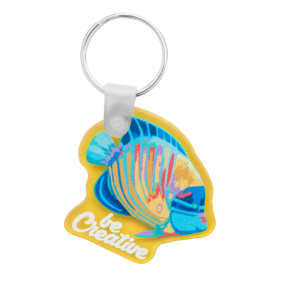 CUSTOM MADE KEYRING in Clear Transparent Yellow