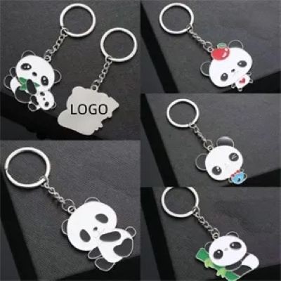 CUTE PANDA METAL KEYRING CHAIN