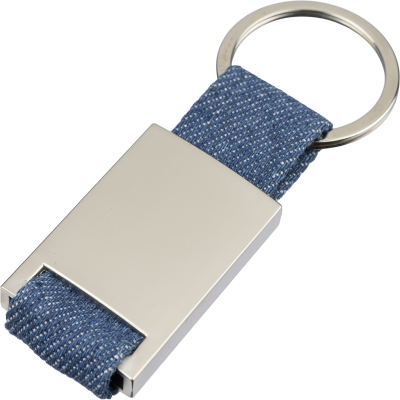 DENIM KEYRING in Blue