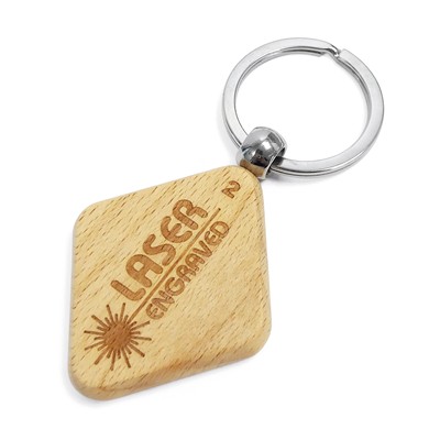DIAMOND WOOD KEYRING