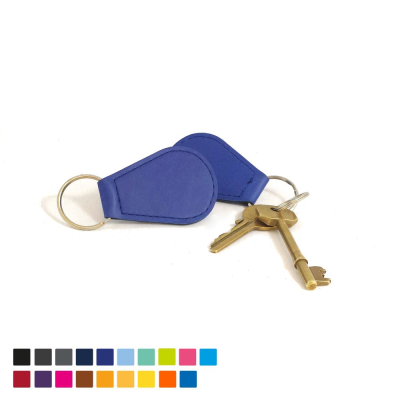 ECONOMY TEAR DROP KEYRING FOB in Soft Touch Vegan Torino PU