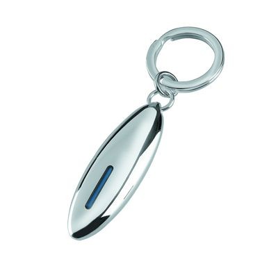 ELLIPSE METAL KEYRING in Silver