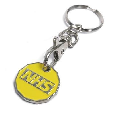 ENAMEL TROLLEY COIN KEYRING