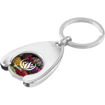 EXPRESS TROLLEY COIN WISHBONE HOLDER KEYRING - FULL COLOUR