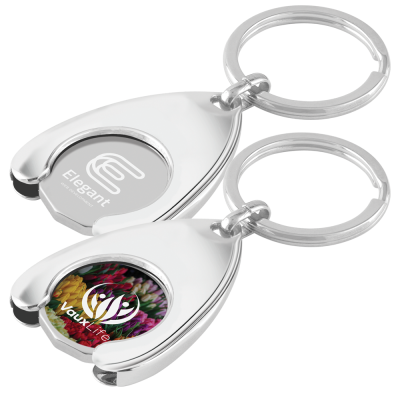 EXPRESS TROLLEY COIN WISHBONE HOLDER KEYRING
