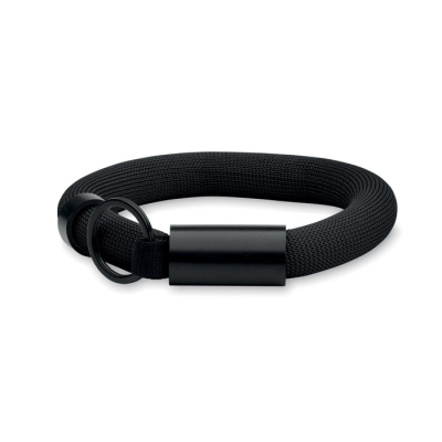 FLOATING WRIST BAND KEYRING in Black