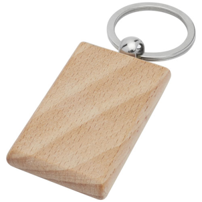 GIAN BEECH WOOD WOOD RECTANGULAR KEYRING CHAIN