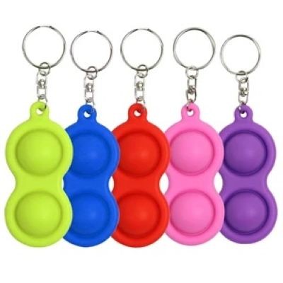GOURD SHAPE STRESS RELIEVER KEYRING CHAIN - PROMOTIONAL CORPORATE GIFT