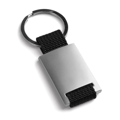GRIPITCH METAL AND WEBBING KEYRING in Black