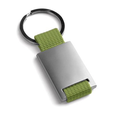 GRIPITCH METAL AND WEBBING KEYRING in Pale Green
