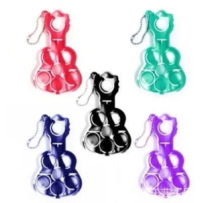 GUITAR SIMPLE DIMPLE FIDGET POPPER KEYRING CHAIN FOR CHILDRENS