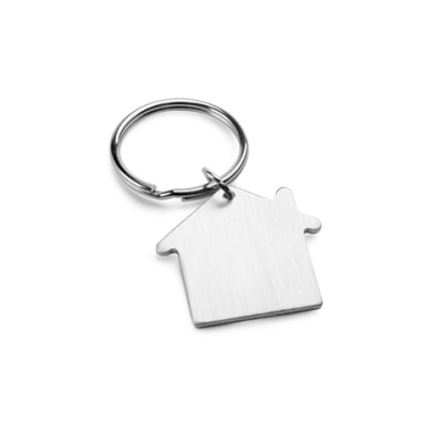 HOMIER HOUSE SHAPE ALUMINIUM METAL KEYRING