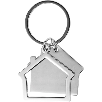 HOUSE KEYRING in Silver