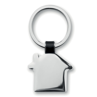 HOUSE SHAPE KEYRING in Black