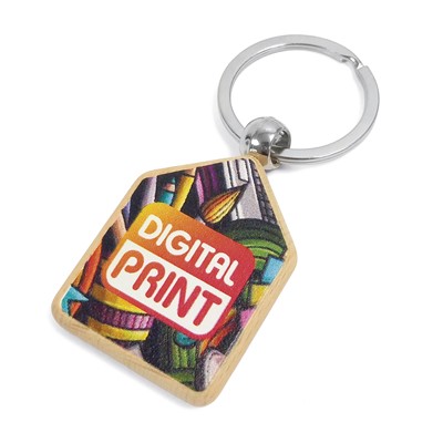 HOUSE WOOD KEYRING