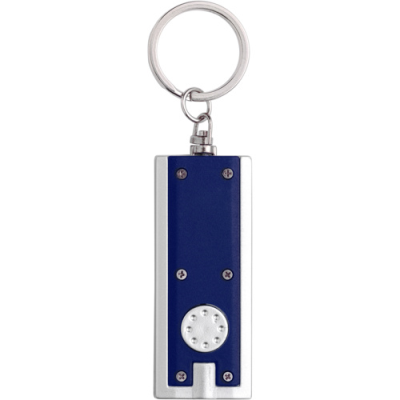 KEY HOLDER KEYRING with a Light in Blue