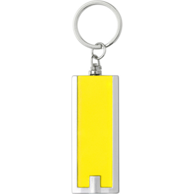 KEY HOLDER KEYRING with a Light in Yellow