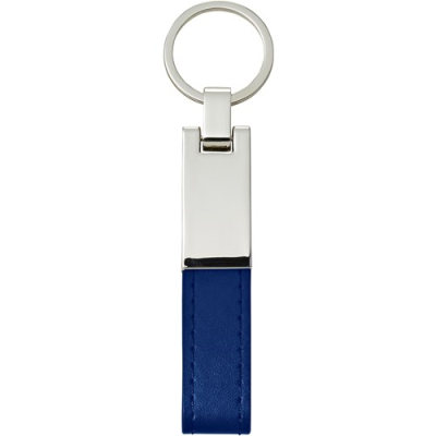 KEYRING CHAIN with PU Loop in Cobalt Blue