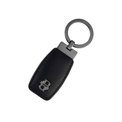 KEYRING DOUBLE B BLACK & GUN
