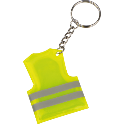 KEYRING FOB in Safety Vest Shape