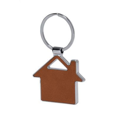 KEYRING, HOUSE in Brown