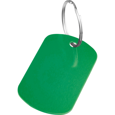 KEYRING METAL PLATE in Green 