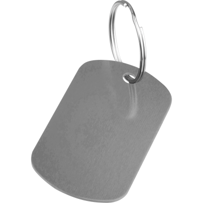 KEYRING METAL PLATE in Silvergrey 