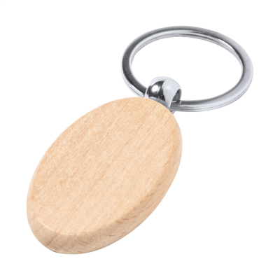 KEYRING, OVAL in Natural