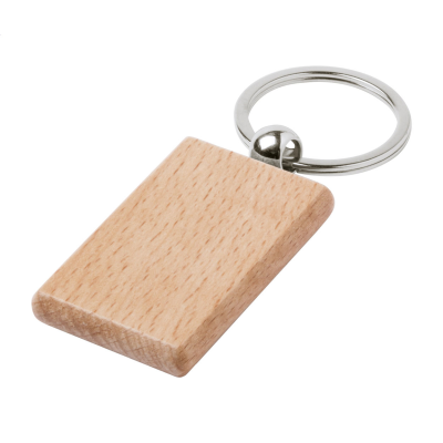 KEYRING, RECTANGULAR in Natural