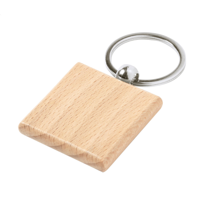 KEYRING, SQUARE in Natural