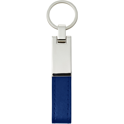 KEYRING with PU Loop in Cobalt Blue