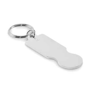 KEYRING with Trolley Token in Silver
