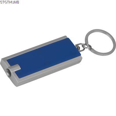 KEYRING with White LED in Blue