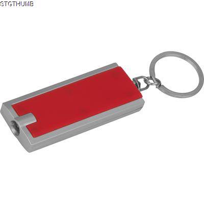 KEYRING with White LED in Red